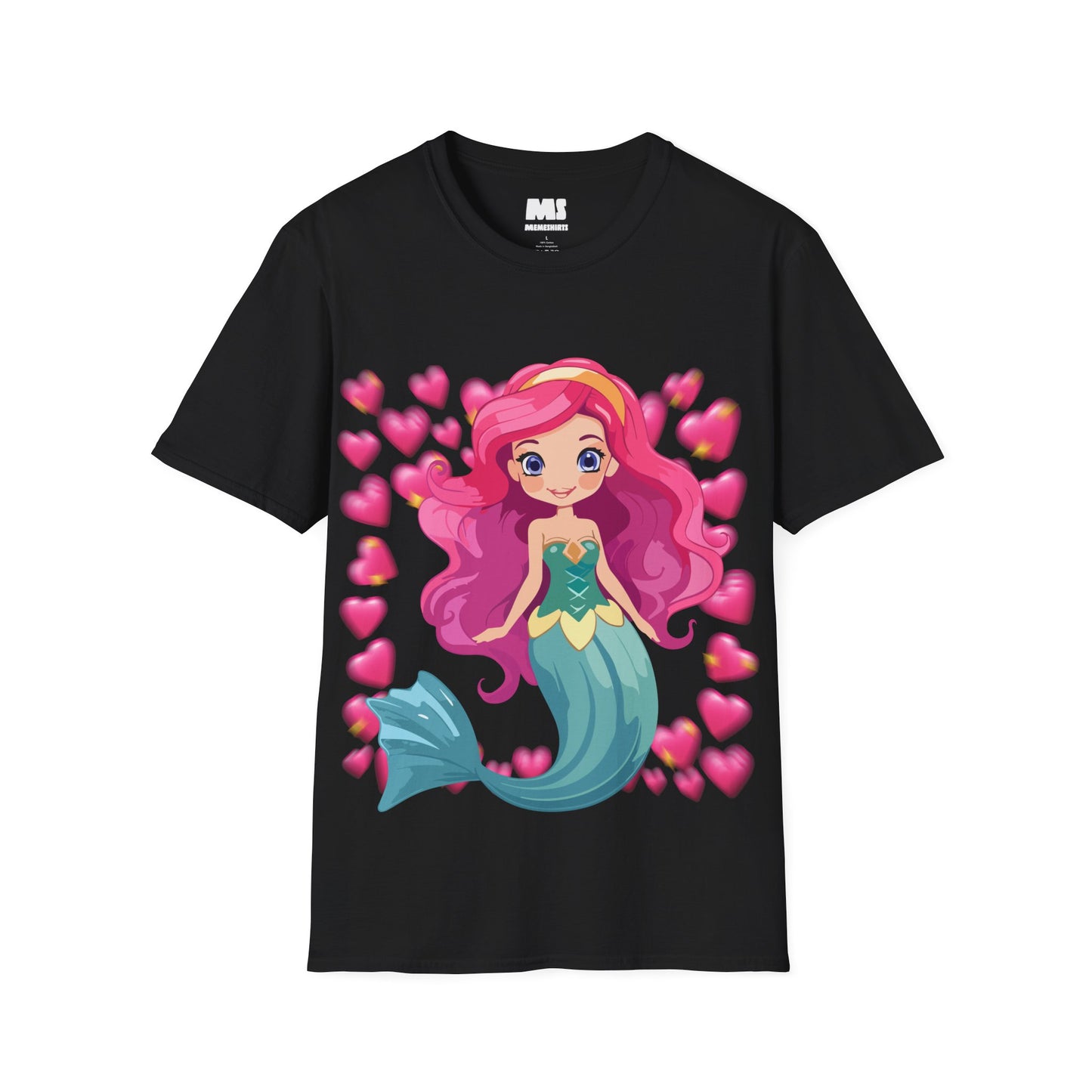 Cute Mermaid Graphic T-Shirt for Kids and Teens