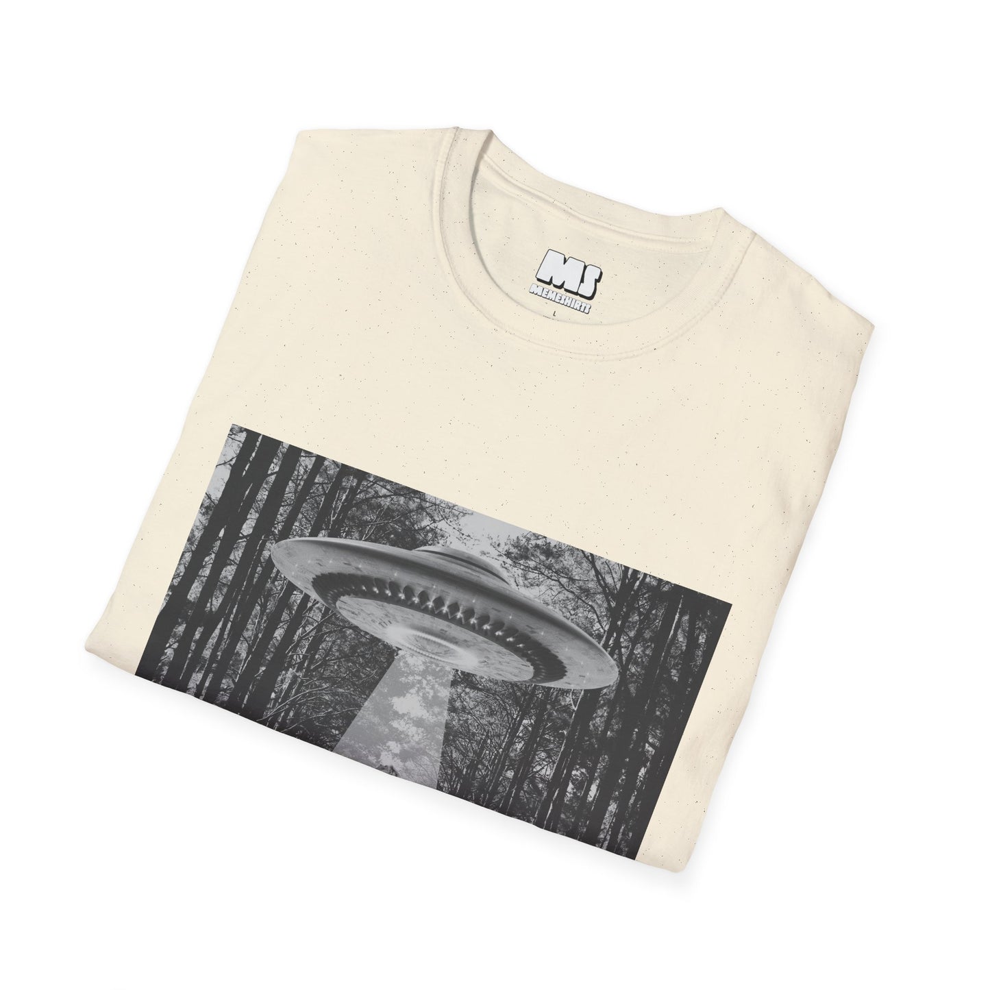 Unisex UFO Abduction Graphic T-Shirt - Softstyle Tee for Sci-Fi Lovers
