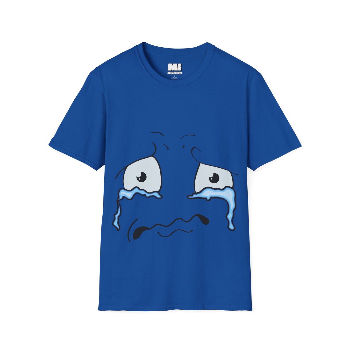 Emotional Cartoon Face T-Shirt | Unisex Softstyle Tee for Comfort & Expression