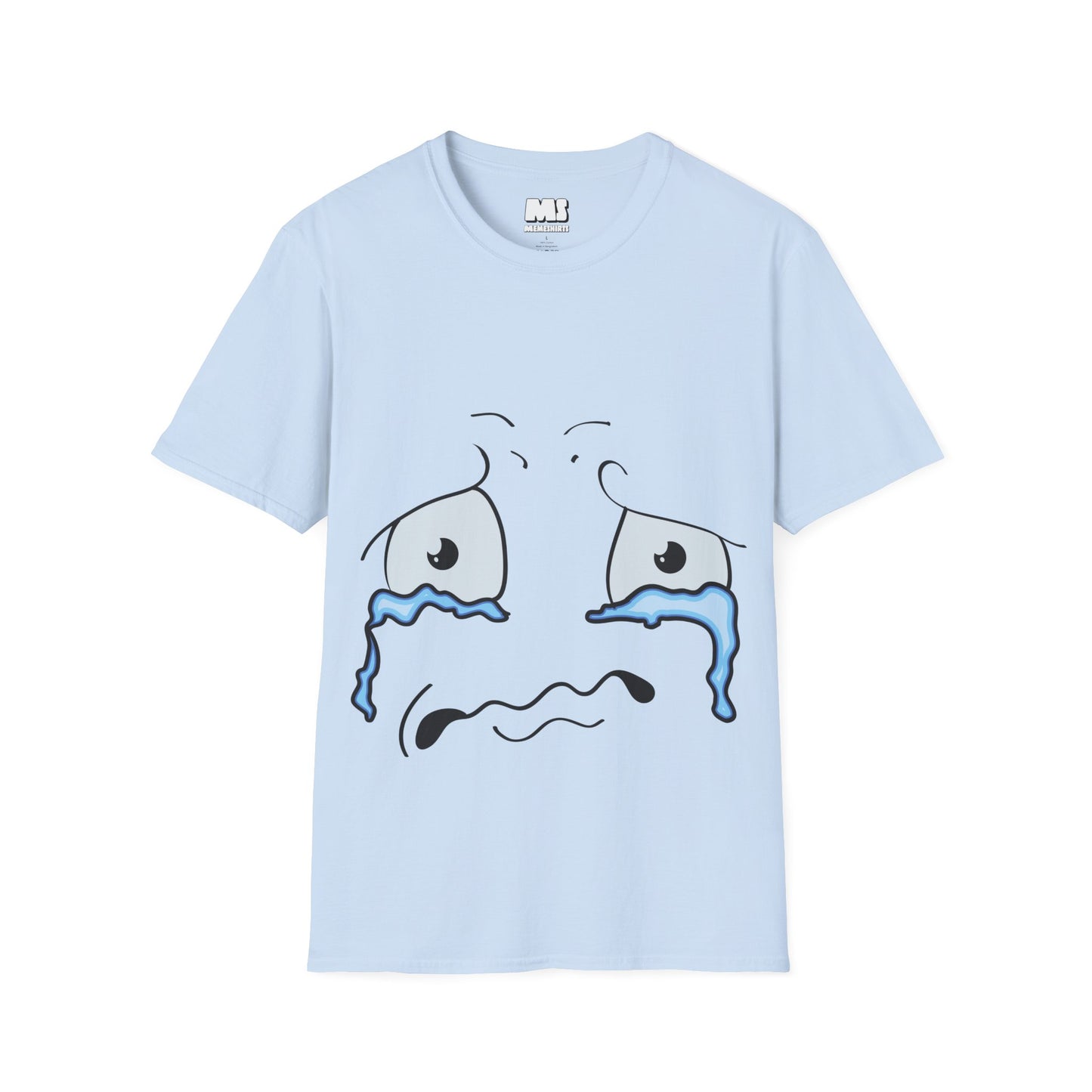 Emotional Cartoon Face T-Shirt | Unisex Softstyle Tee for Comfort & Expression