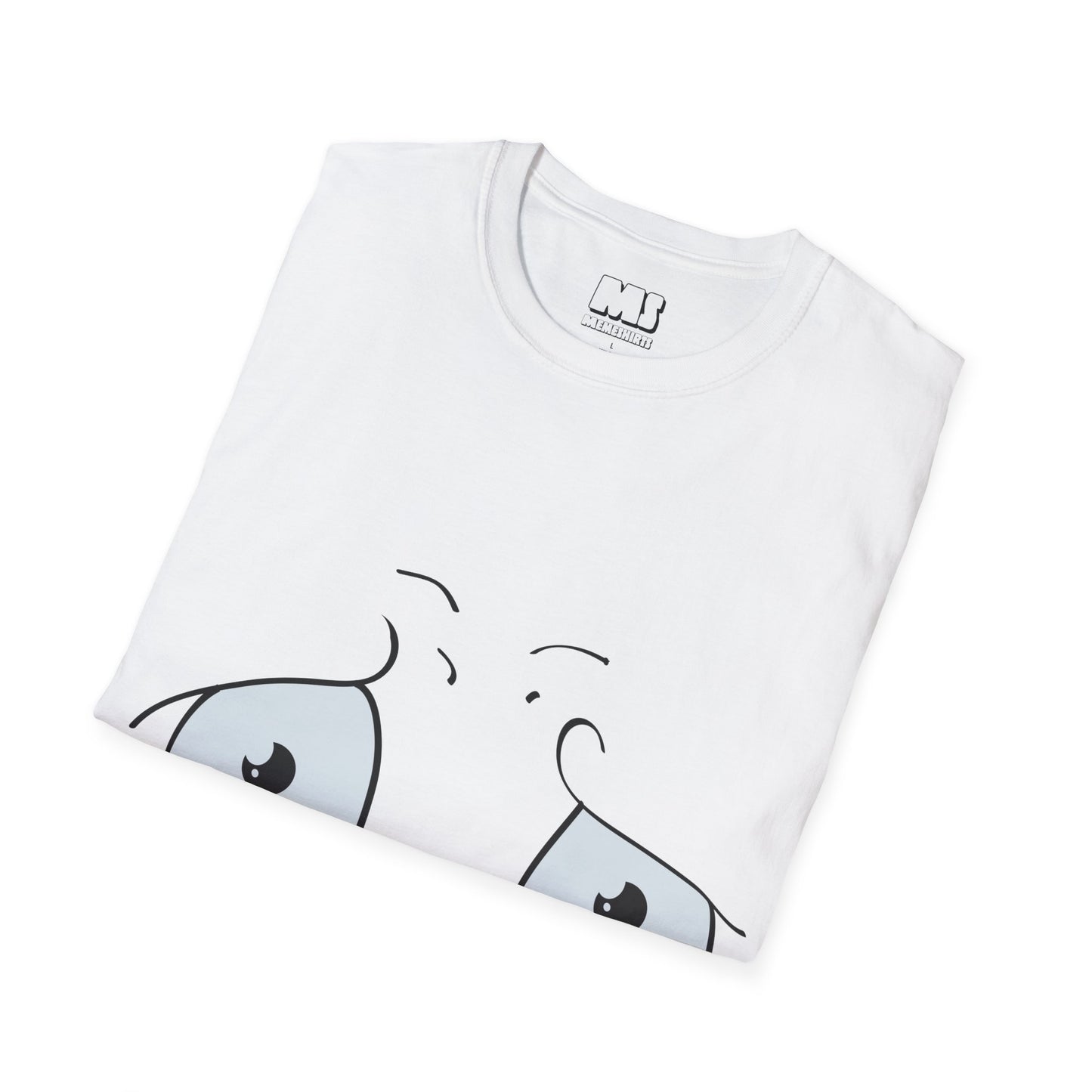 Emotional Cartoon Face T-Shirt | Unisex Softstyle Tee for Comfort & Expression