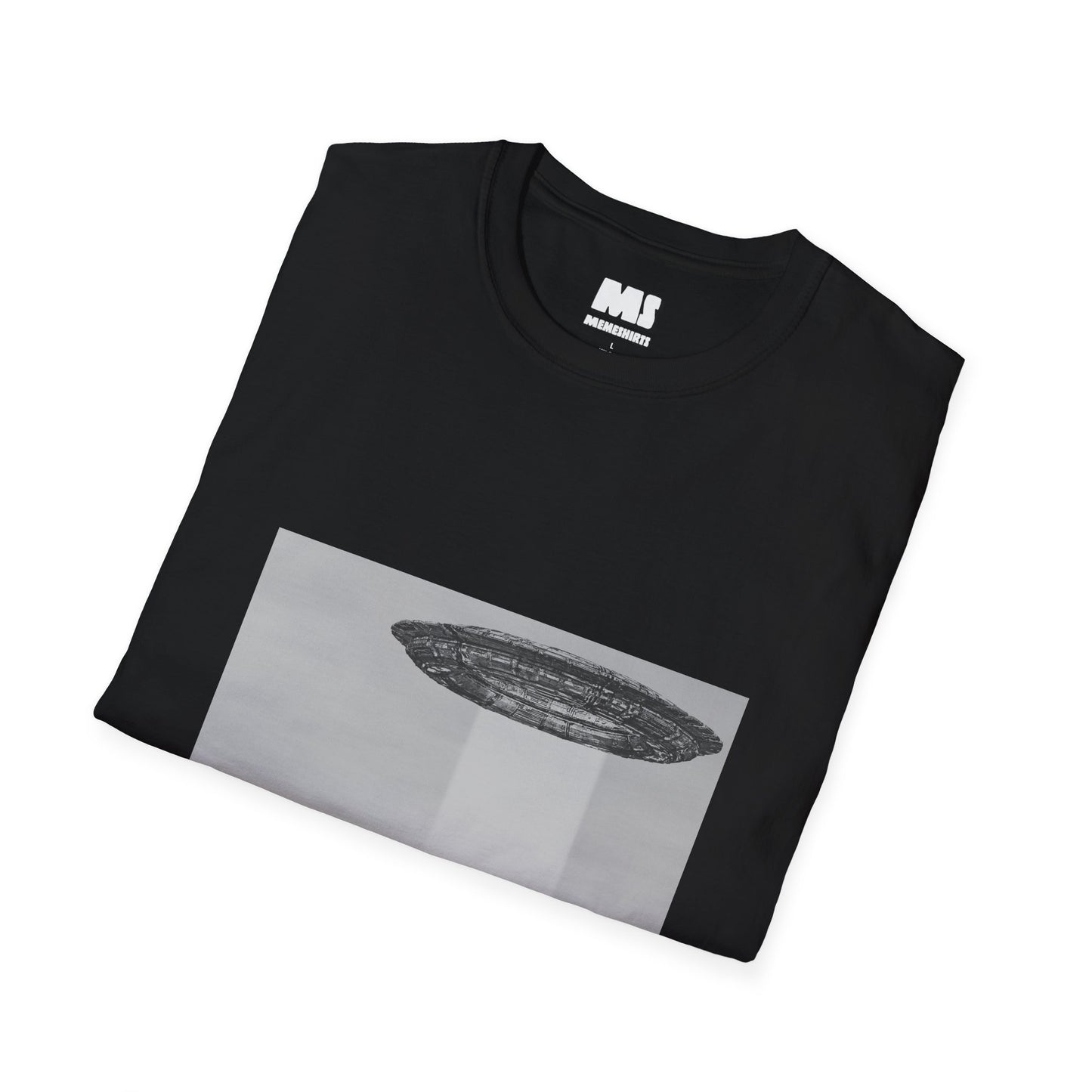Vintage Style UFO Encounter Graphic Unisex Softstyle T-Shirt