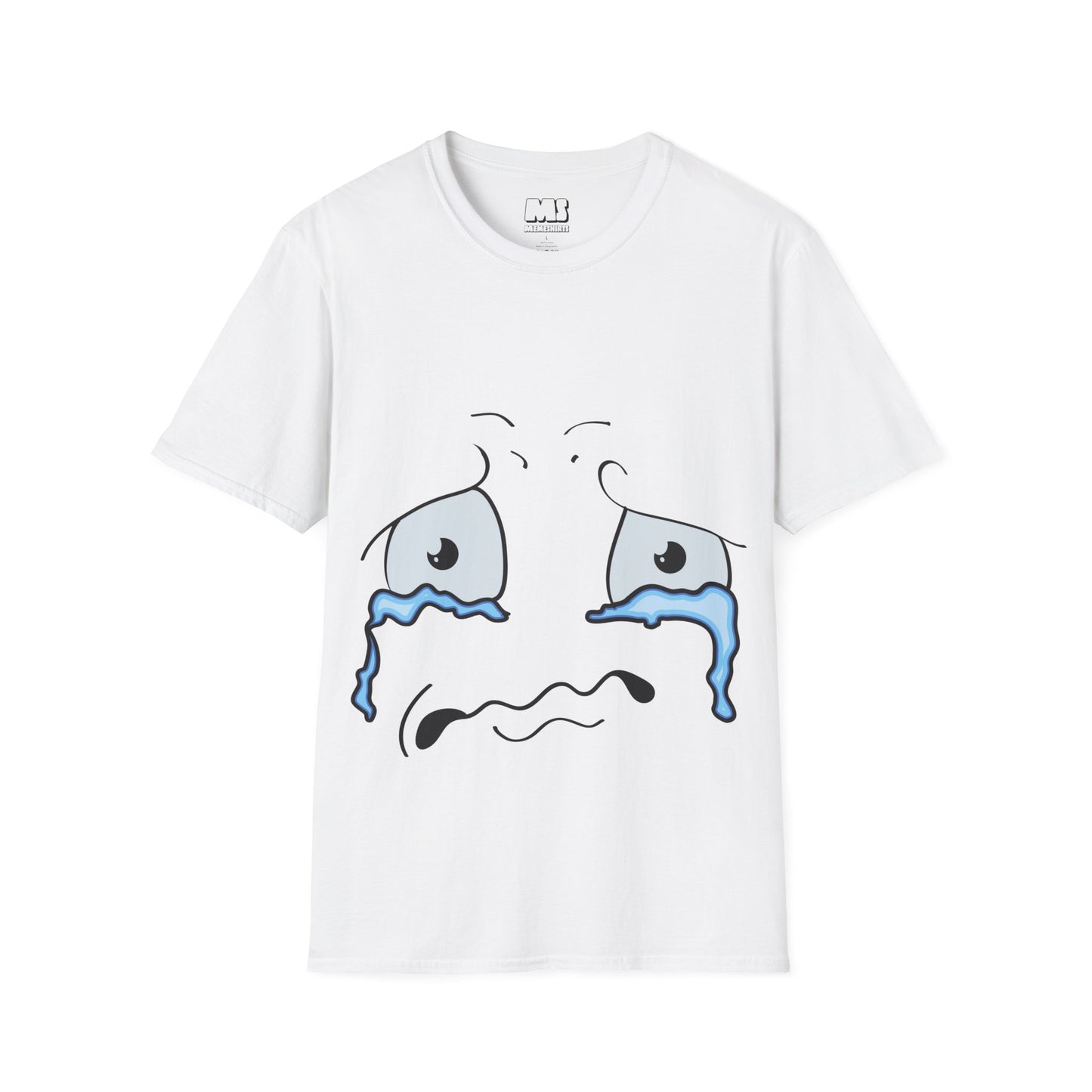 Emotional Cartoon Face T-Shirt | Unisex Softstyle Tee for Comfort & Expression