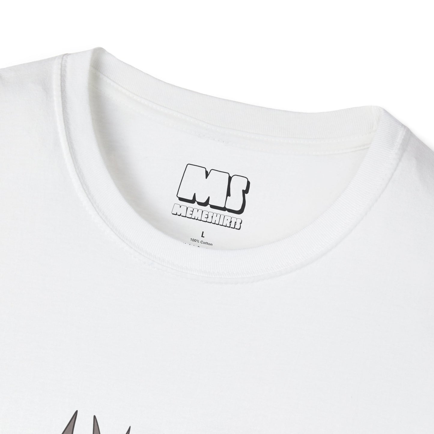 Funny Graphic Unisex Softstyle T-Shirt - Shouting Face Design