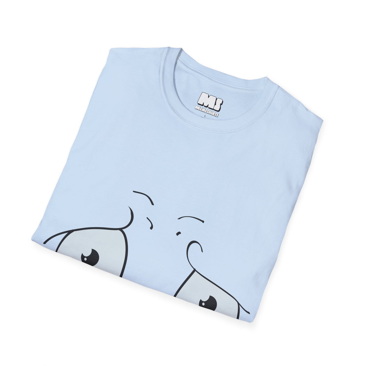 Emotional Cartoon Face T-Shirt | Unisex Softstyle Tee for Comfort & Expression