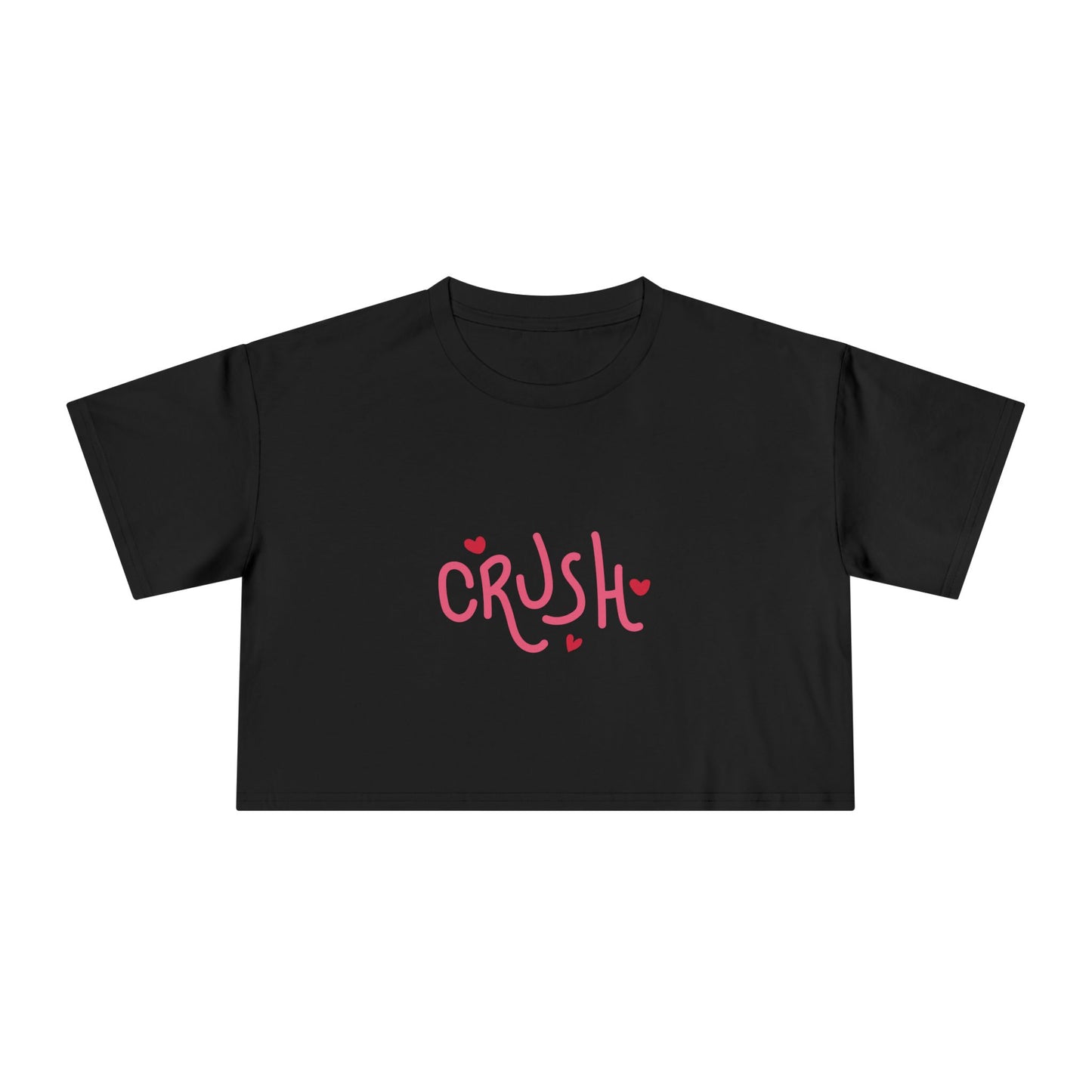 Women's Crop Tee - 'CRUSH' Cute Love Shirt for Casual Style