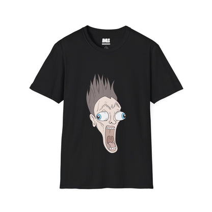 Funny Graphic Unisex Softstyle T-Shirt - Shouting Face Design
