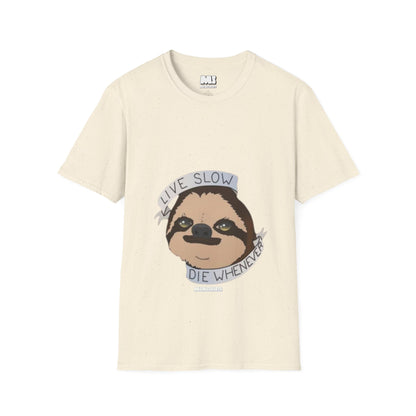 Live Slow Die Whenever Sloth Unisex Softstyle T-Shirt