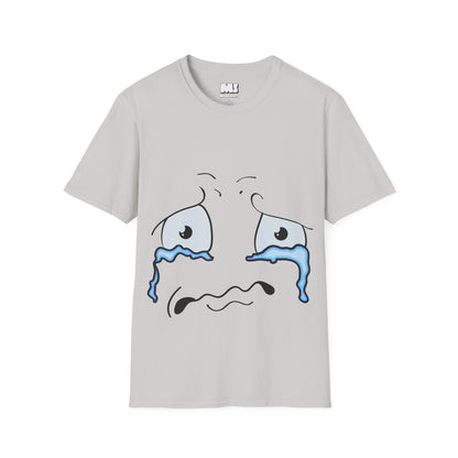 Emotional Cartoon Face T-Shirt | Unisex Softstyle Tee for Comfort & Expression