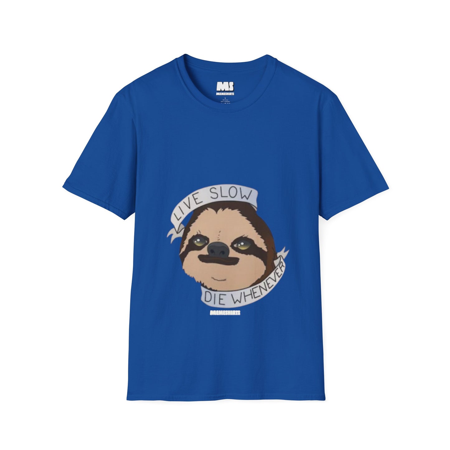 Live Slow Die Whenever Sloth Unisex Softstyle T-Shirt