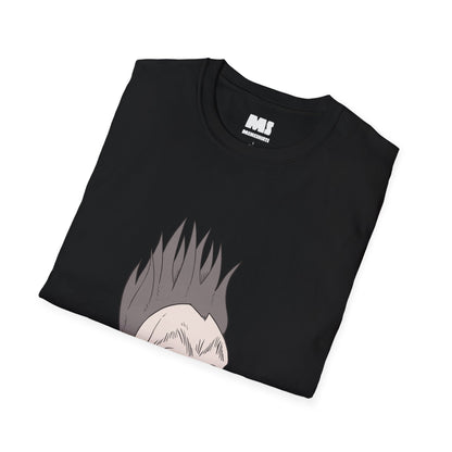 Funny Graphic Unisex Softstyle T-Shirt - Shouting Face Design