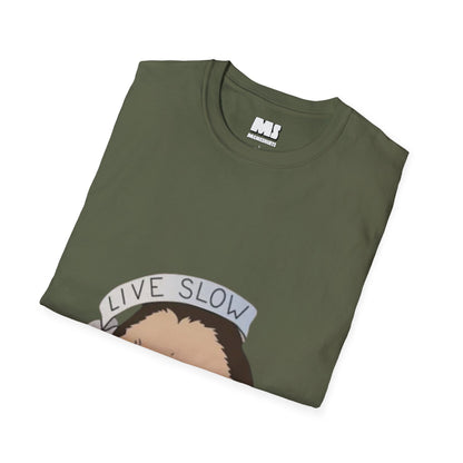 Live Slow Die Whenever Sloth Unisex Softstyle T-Shirt