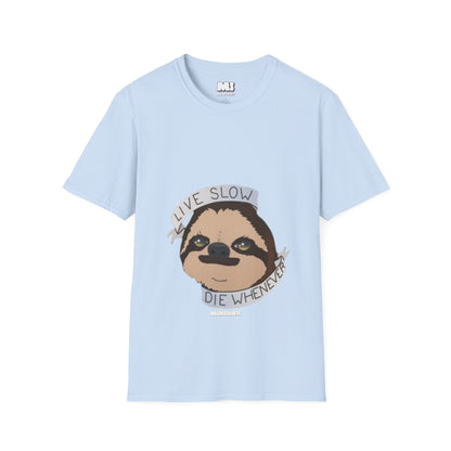 Live Slow Die Whenever Sloth Unisex Softstyle T-Shirt
