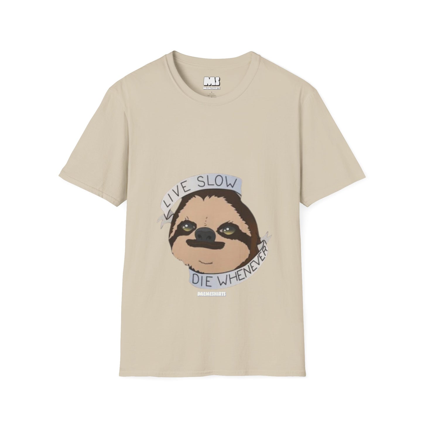Live Slow Die Whenever Sloth Unisex Softstyle T-Shirt