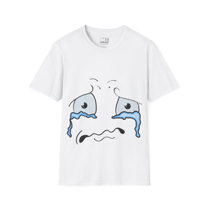 Emotional Cartoon Face T-Shirt | Unisex Softstyle Tee for Comfort & Expression