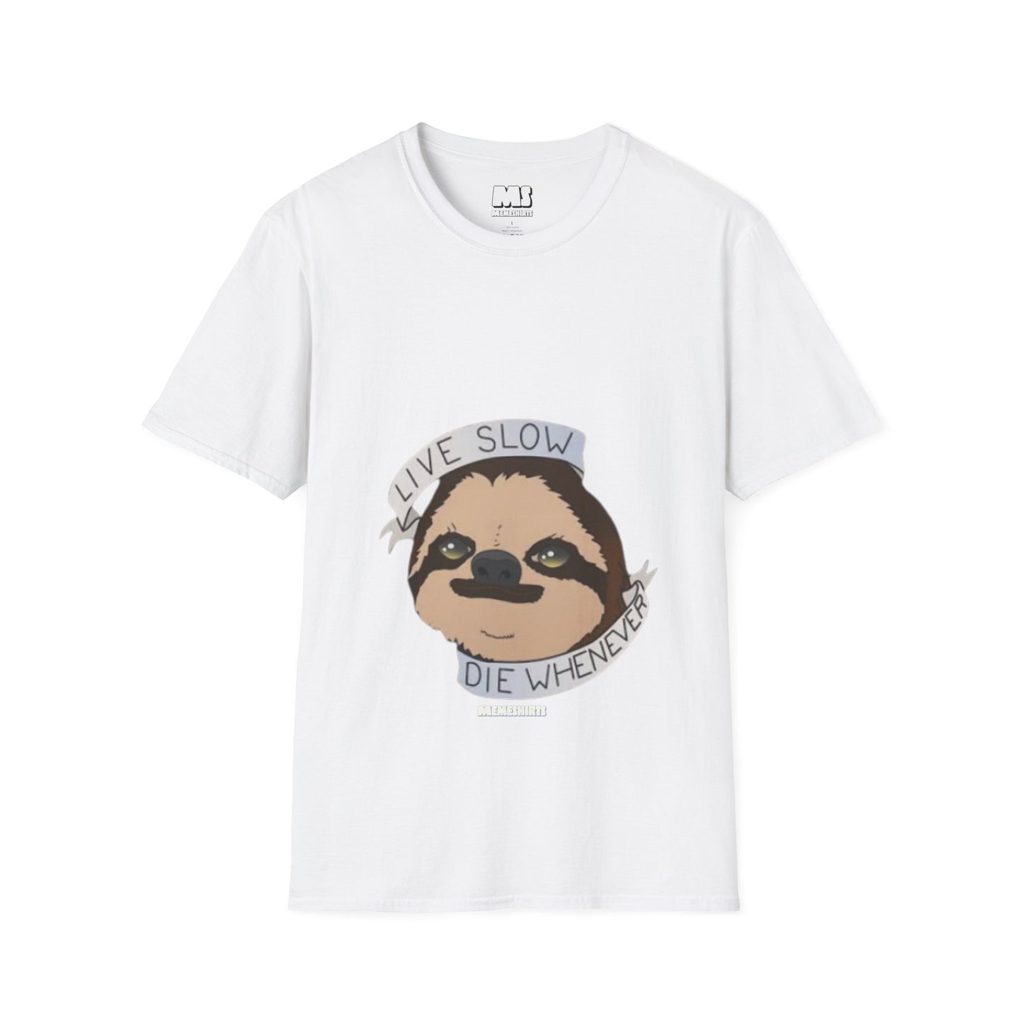 Live Slow Die Whenever Sloth Unisex Softstyle T-Shirt
