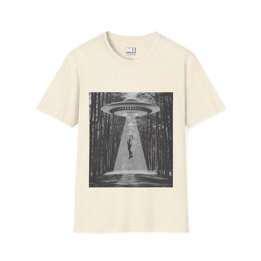 Unisex UFO Abduction Graphic T-Shirt - Softstyle Tee for Sci-Fi Lovers