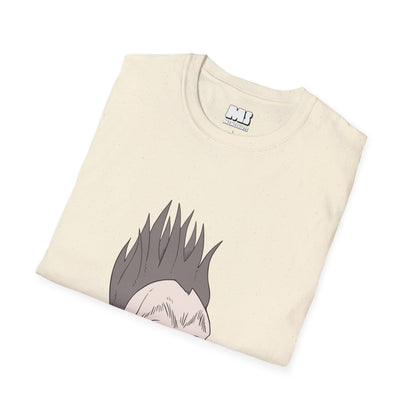 Funny Graphic Unisex Softstyle T-Shirt - Shouting Face Design