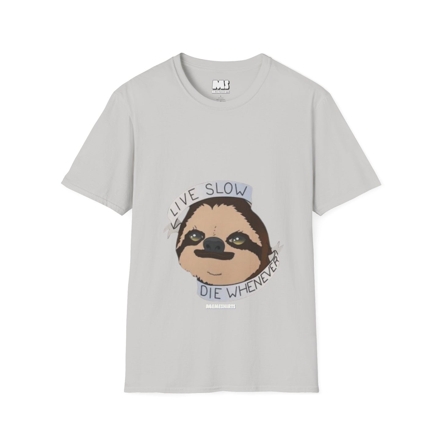 Live Slow Die Whenever Sloth Unisex Softstyle T-Shirt