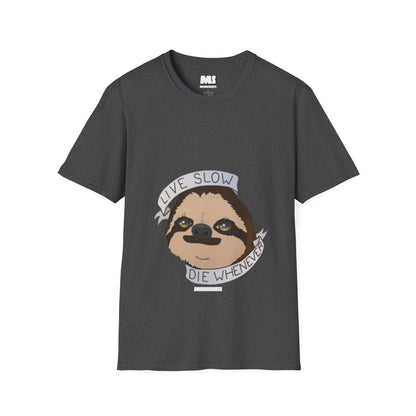 Live Slow Die Whenever Sloth Unisex Softstyle T-Shirt