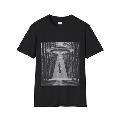 Unisex UFO Abduction Graphic T-Shirt - Softstyle Tee for Sci-Fi Lovers