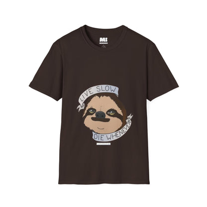 Live Slow Die Whenever Sloth Unisex Softstyle T-Shirt