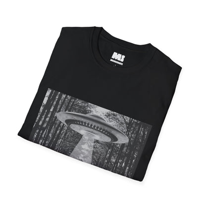 Unisex UFO Abduction Graphic T-Shirt - Softstyle Tee for Sci-Fi Lovers